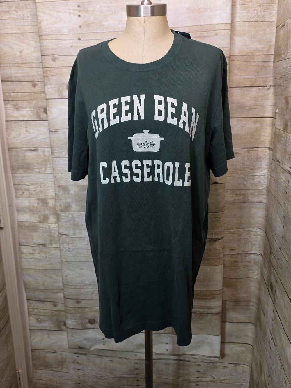 Life Is Good Dark Green "Green Bean Casserole" Short Sleeve Tee
